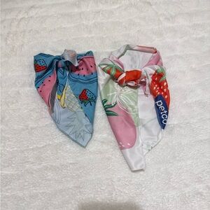 Colorful Dog’s Bandana Set of 2 - Fruit themed - fits size S-M